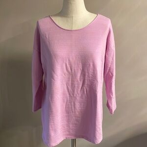 Casual Croft and barrow stretch top tunic 3/4 sleeve / CRISS CROSS back size L